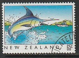 1989 New Zealand - Sc 966 - used VF - 1 single -NZ Heritage-The Sea-Swordfish