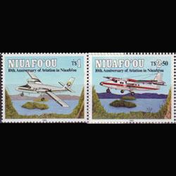 TONGA-NIUAFOU 1993 - Scott# 158-9 Aviation Set of 2 NH