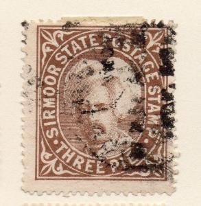 Indian States Sirmoor 1800s Early Issue Fine Used 3p. 084788