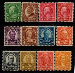 US 632-634, 634A, 635-42 Set Mint hinged