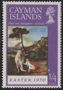 Cayman Islands 253 (mnh) ¼c Easter, “Noli me tangere” by Titian (1970)