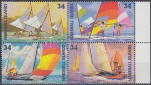 Marshall Islands stamp Sailing boat set in margin block of 4 2001 MNH WS177764