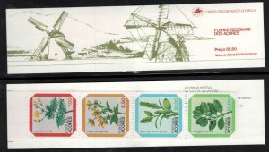 Azores Scott 325-328a MNH** 1981 Flower Booklet