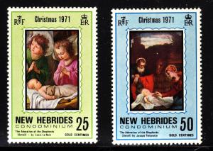 New Hebrides 186-187  - MNH - Christmas