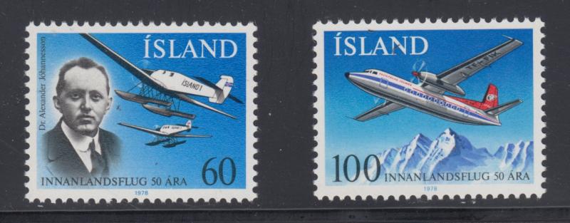 Iceland    #508-09     mnh     cat $1.10