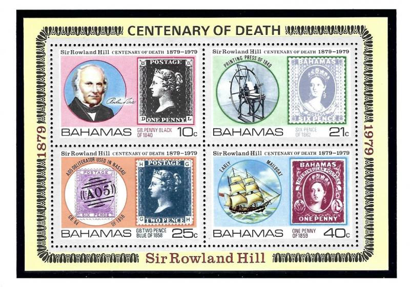 Bahamas 453a MNH 1979 Sir Rowland Hill S/S