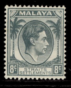 MALAYSIA - Straits Settlements GVI SG283, 8c grey, M MINT. Cat £38.