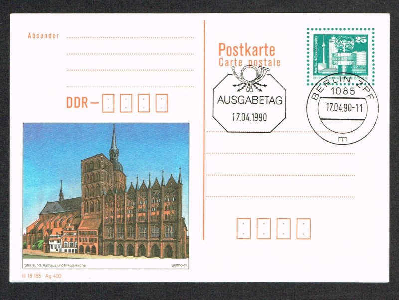 Germany DDR Postal Card FDC Michel P92