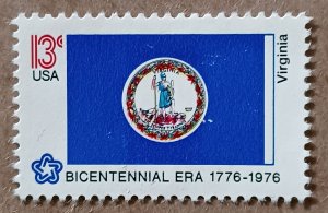 United States #1642 13c Virginia State Flag MNG (1976)