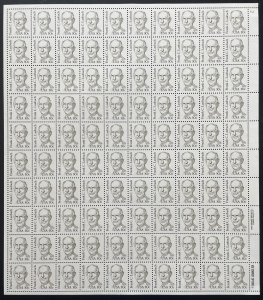 1864A FRANK C. LAUBACH￼ ￼Large Block Tagged Sheet of 100 US 30¢ Stamps MNH 1984