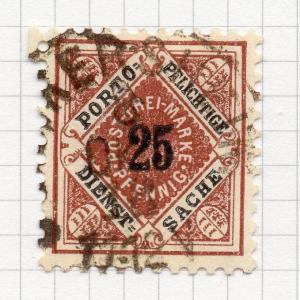 Wurttemberg 1917 Early Issue Fine Used 25pf. 291658