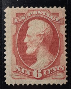 US Sc# 148 *UNUSED H* ( 6c LINCOLN ) BEAUTY CARMINE FROM 1870