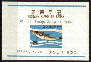 Korea 1966 Fishes Mi. Bl. 229 S/S MNH