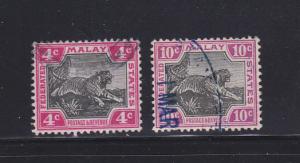 Malaya 28, 31c U Animals, Tigers