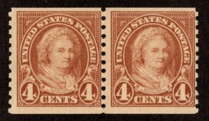 OAS-CNY 8616 SCOTT 601 – 1923 4c Martha Washington, perf 10 vertical MNH