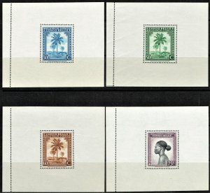 [mag253] Belgian Congo & Ruanda Urundi 12 S/S Full Set Sheet Message cv:$1900