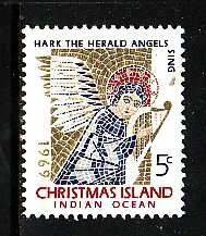 Christmas Is.-Sc#34- id6-unused hinged set-Christmas-Angels-1969-