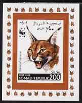 Somalia 1998 WWF - Caracal Lynx 200sh imperf individual d...