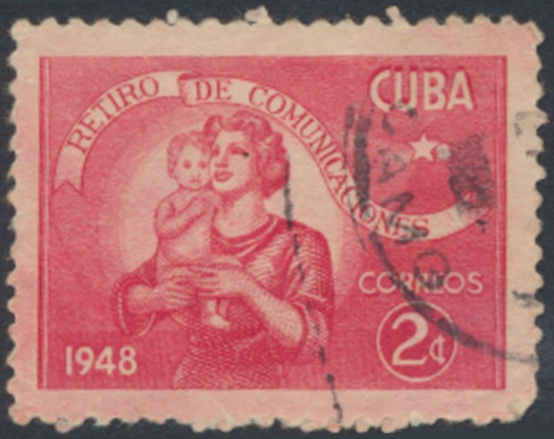 Cuba SC# 416    Used    with hinge attached   see details & scans