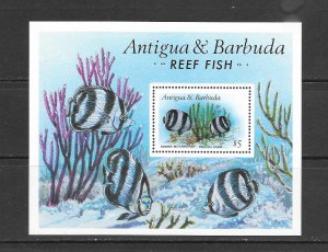 FISH-ANTIGUA #1013 S/S MNH