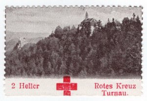 (I.B) Czechoslovakia (Great War) Cinderella : Red Cross Fund 2h (Turnov-Turnau)