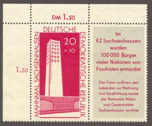 DDR Scott B70var MNHOG - April 20, 1961 Re-Issue with Label National Memorial