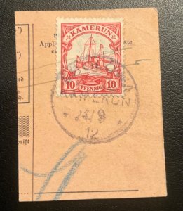 German colonies, town cancel, EBOLAWA on Cameroun