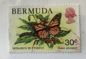 Bermuda  1978  Scott 373 used -  30c, Monarch Butterfly