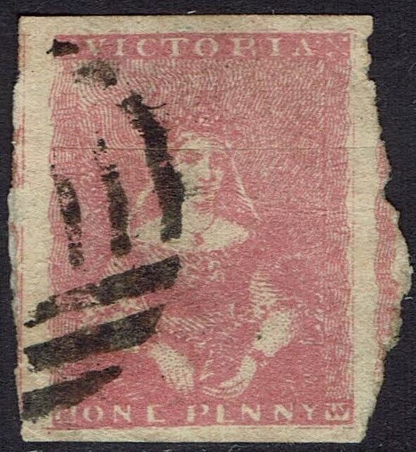 VICTORIA 1854 QV HALFLENGTH 1D USED 