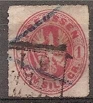 Prussia  17 Used 1861 1sg rose Coat of Arms
