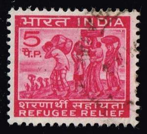 India #RA3 Refugee Relief - Postal Tax; Used (0.25)