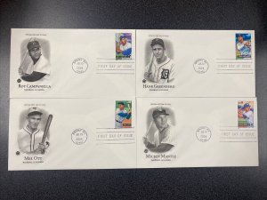 FDC 4080-83 Baseball Sluggers 1st Day Of Issued 2006 - 4 Covers