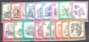 Austria 1973-78 Mint NH NH Sc #958-975.Tourist sets