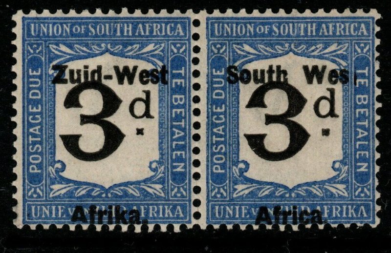 SOUTH WEST AFRICA SGD4a 1923 3d BLACK & BLUE WES FOR WEST MNH