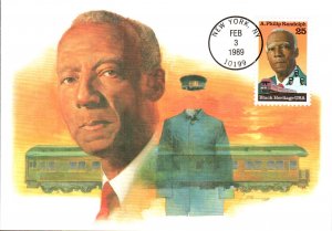 #2402 A. Philip Randolph Maxi FDC