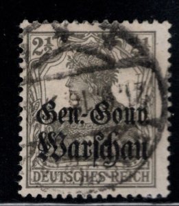 Poland Scott N6 Used German occupation WW1 Overprint