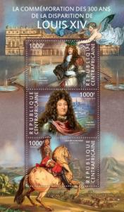 CENTRAFRICAINE 2015 SHEET LOUIS XIV ROYALTY KINGS