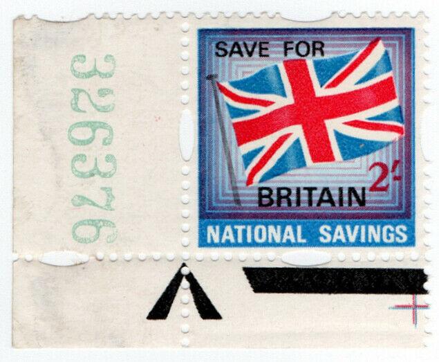 (I.B) Cinderella Collection : National Savings - Union Jack 2/- 