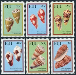 Fiji 564-569,MNH.Michel 559-564. Cone Shells 1987.Weasel,Pertusus,Admiral,Leaden