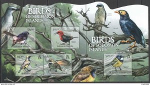 2012 Solomon Islands Birds Fauna #1486-1490 1Sh ** Ls005