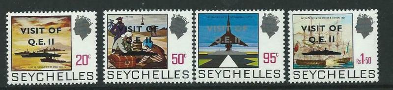 SEYCHELLES SG334/7 1975 VISIT OF R.M.S. QUEEN ELIZABETH .II MNH