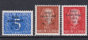 Netherlands New Guinea Scott B1-3, 1953 Flood Relief, F/VF MNH Scott $36