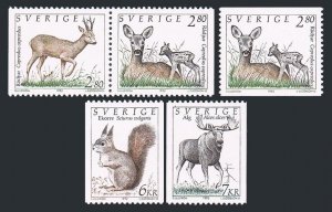 Sweden 1920-1921,1927,1933-1934,MNH.Miche; 1700D-1703C. Wild animal 1992.