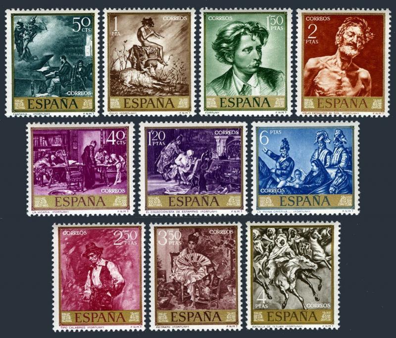Spain 1512-1521,MNH.Michel 1796-1805. Mariano Fortuny y Carbo paintings.1968.