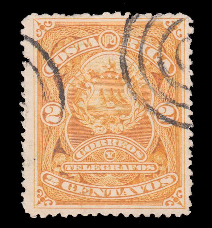 COSTA RICA STAMP 1892 SCOTT # 36. USED. # 2