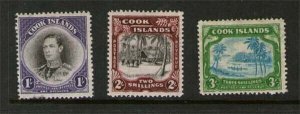 Cook Islands 1938 Sc 112-114 MH