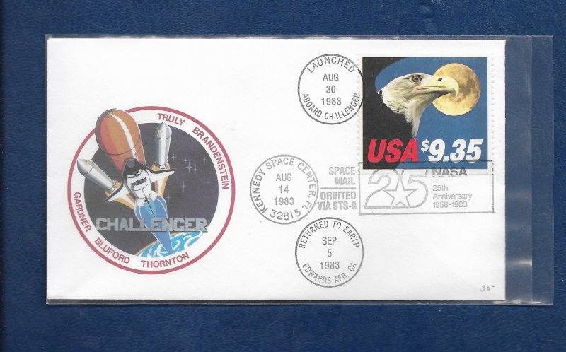 USA  1983  cover launched aboard challenger