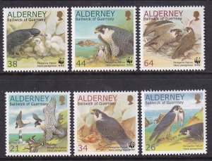 Alderney 142-147 Birds MNH VF