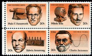 Scott #2055-58 - 20c American Inventors - Block of 4 - MNH