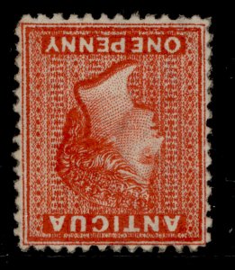 ANTIGUA QV SG14w, 1d scarlet, NH MINT. Cat £200+